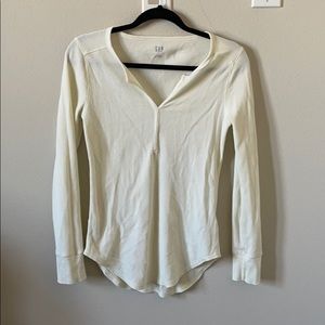 GAP Cream Thermal Long Sleeve Top